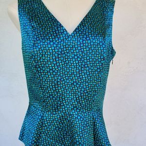 Top, Tahari, Green, Size M